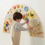 Viga Rainbow Sensory Arch Wall Toy - 12-in-1 Montessori Activity Center for Kids