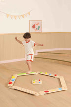 Viga 7-Piece Wooden Sensory Balance Beam Set - Modular Obstacle Course for Toddlers