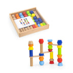 Viga Geometric Stacking Tower - 53pc Balancing & Engineering Set with Beechwood Box