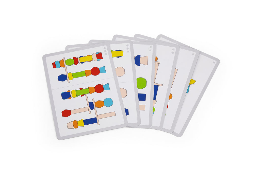 Viga Geometric Stacking Tower - 53pc Balancing & Engineering Set with Beechwood Box