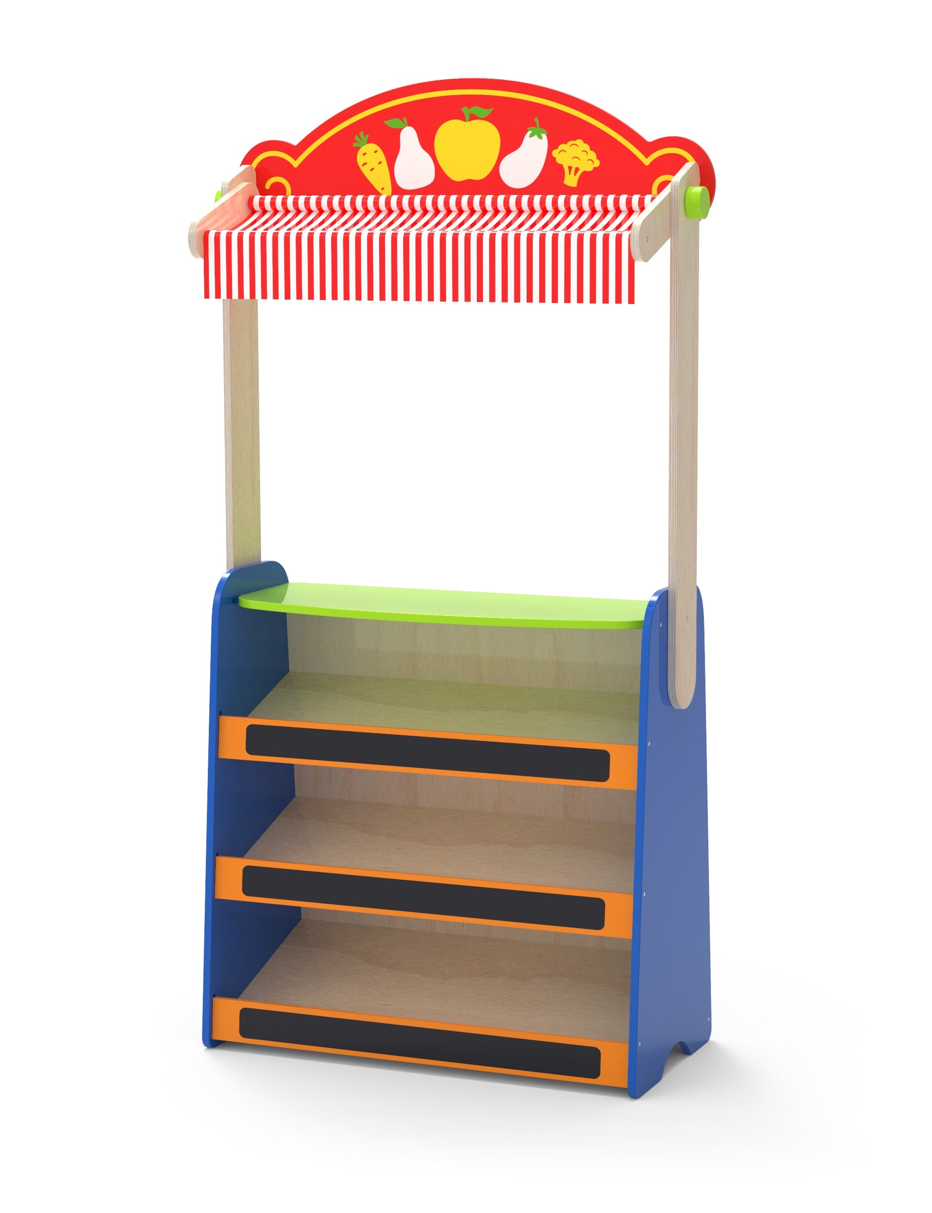 Viga Deluxe 2-in-1 Reversible Puppet Theater & Grocery Store - Large Montessori Role Play Center