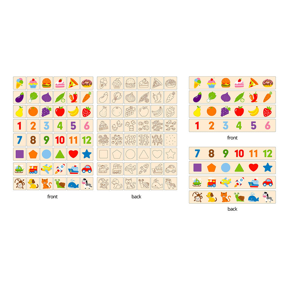 Viga Montessori Wooden Classification & Sorting Box - 52pc Multi-Theme Learning Set