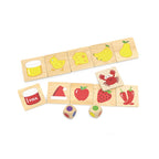 Viga Wooden Color Recognition Puzzle - 37pc Dice-Driven Sorting Game