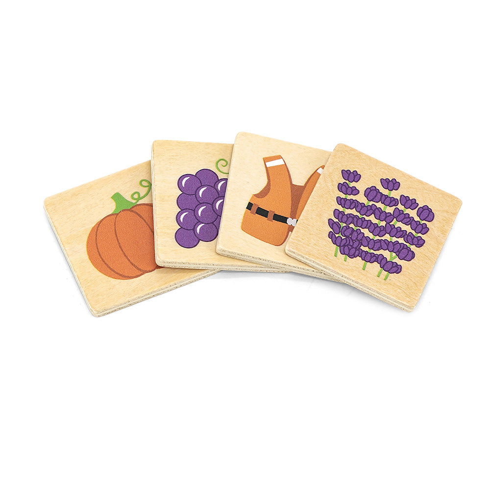 Viga Wooden Color Recognition Puzzle - 37pc Dice-Driven Sorting Game
