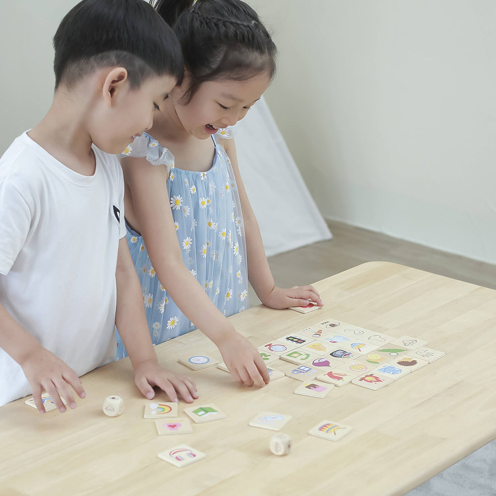 Viga Wooden Shape Recognition Puzzle - 37pc Dice-Driven Geometry Sorting Game