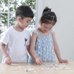 Viga Wooden Shape Recognition Puzzle - 37pc Dice-Driven Geometry Sorting Game