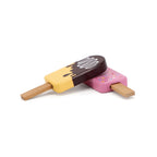 Viga Wooden Popsicle & Ice Cream Set - Vibrant 1:1 Scale Play Food with Stand