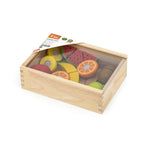 Viga Wooden Fruit Cutting Set - 11-Piece Montessori Early Learning Food Toy