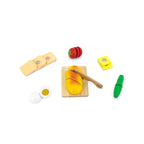 Viga Wooden Breakfast Cutting Set - 11-Piece Montessori Early Learning Food Toy