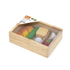 Viga Wooden Breakfast Cutting Set - 11-Piece Montessori Early Learning Food Toy