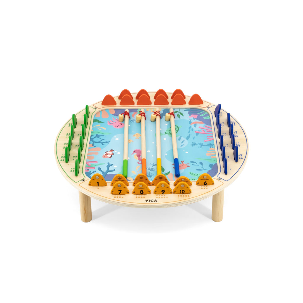 Viga Jumbo Wooden Fishing Table - 45pc Master Numeracy & Competition Set