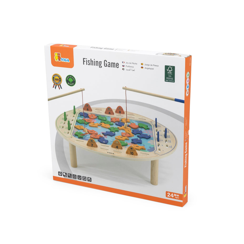 Viga Jumbo Wooden Fishing Table - 45pc Master Numeracy & Competition Set