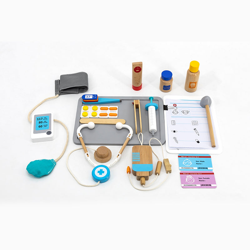 Viga Deluxe 360¡ã Wooden Medical Center - All-in-One Kids' Hospital Play Station