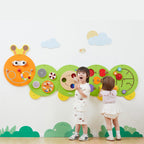 Viga Multi-Functional Caterpillar Wall Toy - 5-Piece Interactive Sensory Activity Center for Schools & Nurseries