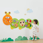 Viga Multi-Functional Caterpillar Wall Toy - 5-Piece Interactive Sensory Activity Center for Schools & Nurseries