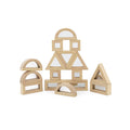 Viga 16-Piece Large Wooden Mirror Blocks Set - Oversized Double-Sided Sensory Building Set