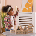 Viga 16-Piece Large Wooden Mirror Blocks Set - Oversized Double-Sided Sensory Building Set