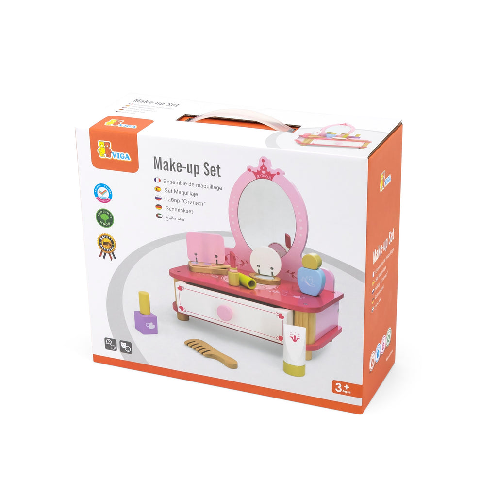 Viga Premium Wooden Tabletop Vanity Station - 10pc Princess Beauty Studio