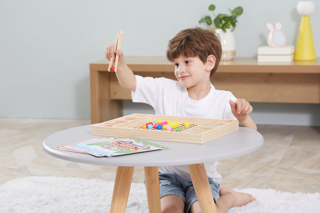 Viga Wooden Bead Sorting & Fine Motor Master Set - 94pc Sensory Training Kit