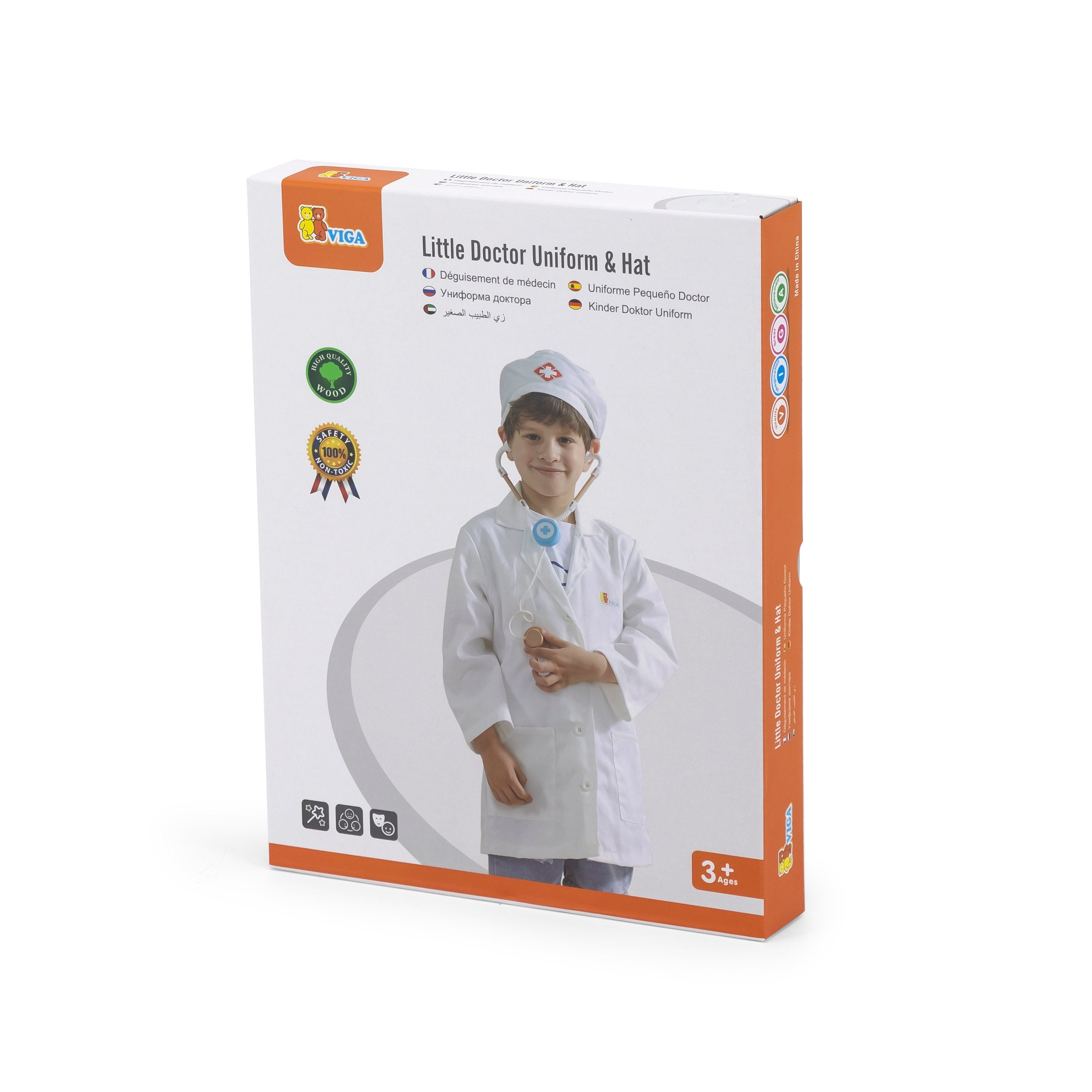 Viga Professional Doctor Role Play Costume Set - Kids' Medical Career Outfit