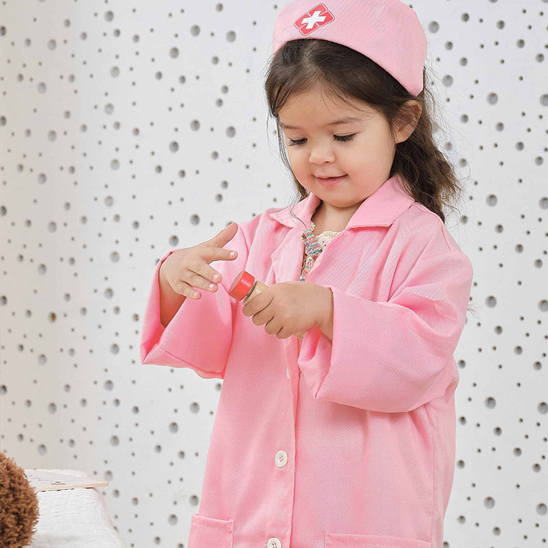 Viga Professional Nurse Role Play Costume Set - Kids' Medical Career Outfit