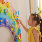 Viga Rainbow Multi-Sensory Wall Toy - 12-in-1 Interactive Activity Center for All Heights