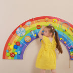 Viga Rainbow Multi-Sensory Wall Toy - 12-in-1 Interactive Activity Center for All Heights