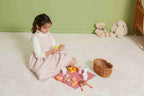 Viga 30-Piece Deluxe Wooden Picnic Basket Set - Montessori Outdoor Social Role Play Toy