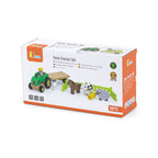 Viga 12-Piece Build-Your-Own Farm Tractor - Montessori DIY Wooden Vehicle Set