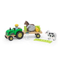Viga 12-Piece Build-Your-Own Farm Tractor - Montessori DIY Wooden Vehicle Set