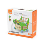 Viga 7-in-1 Crocodile Activity Walker - Montessori Wooden Push Toy with Storage
