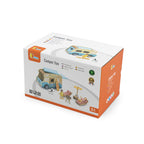 Viga Wooden Beach Camper Van Playset - 11-Piece Deluxe Summer Road Trip Set