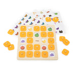 Viga Jumbo Wooden Memory Game - 24-Grid Professional Matching Set with 5 Double-Sided Cards
