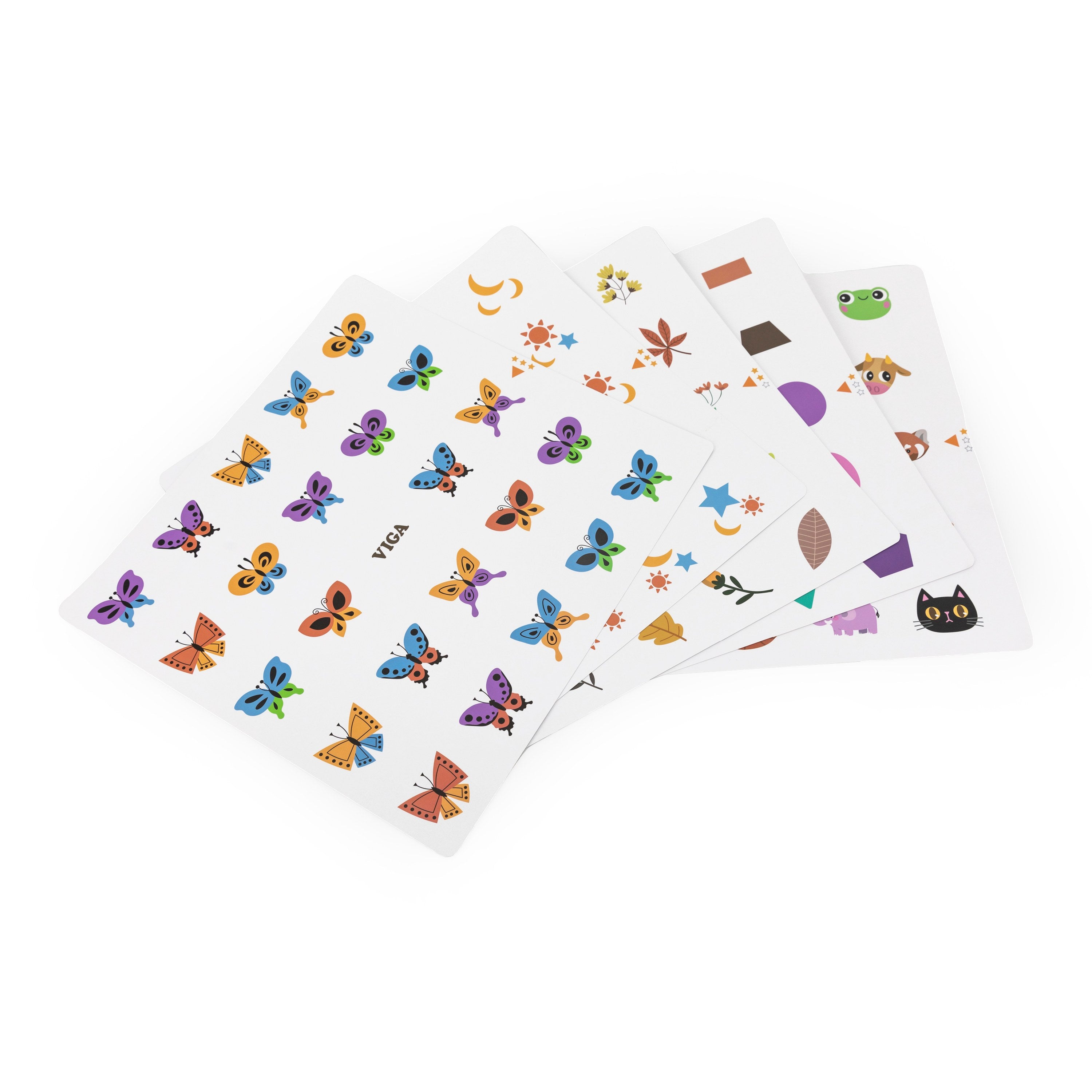 Viga Jumbo Wooden Memory Game - 24-Grid Professional Matching Set with 5 Double-Sided Cards