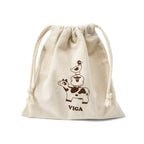Viga Wooden Farm Animal Balancing & Stacking Set - 12pc Beechwood Set with Cotton Bag