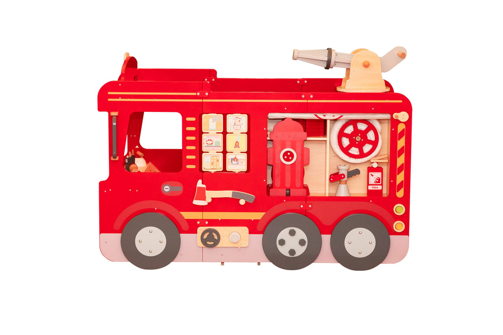 Viga 1.5m Giant Wooden Fire Engine - Immersive Role-Play & Sensory Activity Center