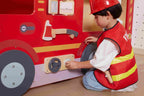 Viga 1.5m Giant Wooden Fire Engine - Immersive Role-Play & Sensory Activity Center