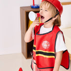 Viga 8-Piece Deluxe Wooden Firefighter Role-Play Set - Hero Essentials with Vest