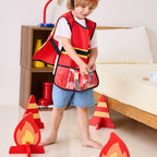 Viga 8-Piece Deluxe Wooden Firefighter Role-Play Set - Hero Essentials with Vest