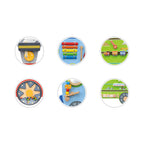 Viga Steam Train Wall Toy - 5-Piece Interactive Sensory Activity Board for Kids