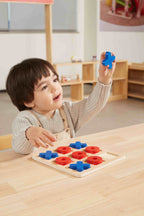 Viga Classic Wooden Tic-Tac-Toe - 10pc Strategy Board Game