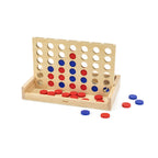 Viga Wooden 4-in-a-Row Strategy Game - 42pc Classic Logic & Alignment Set