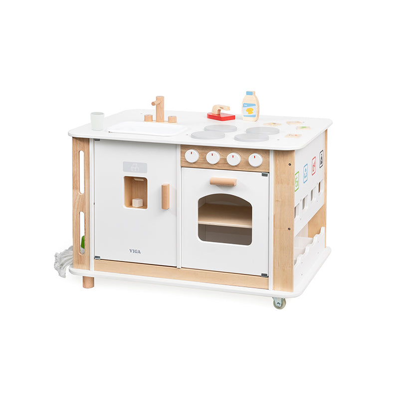 Viga All-in-One Household & Cleaning Activity Center - 31-Piece Montessori Life Skills Station