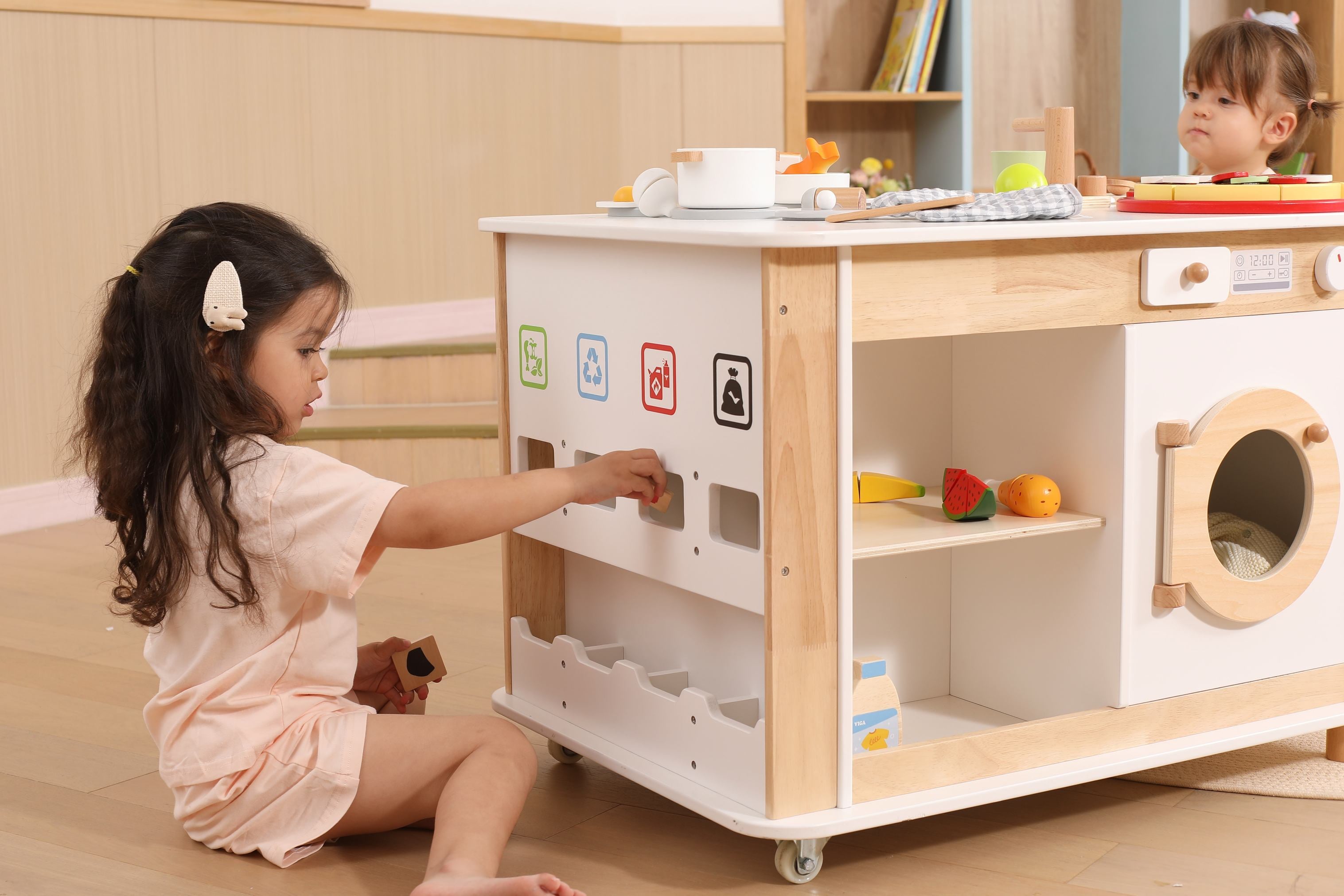 Viga All-in-One Household & Cleaning Activity Center - 31-Piece Montessori Life Skills Station