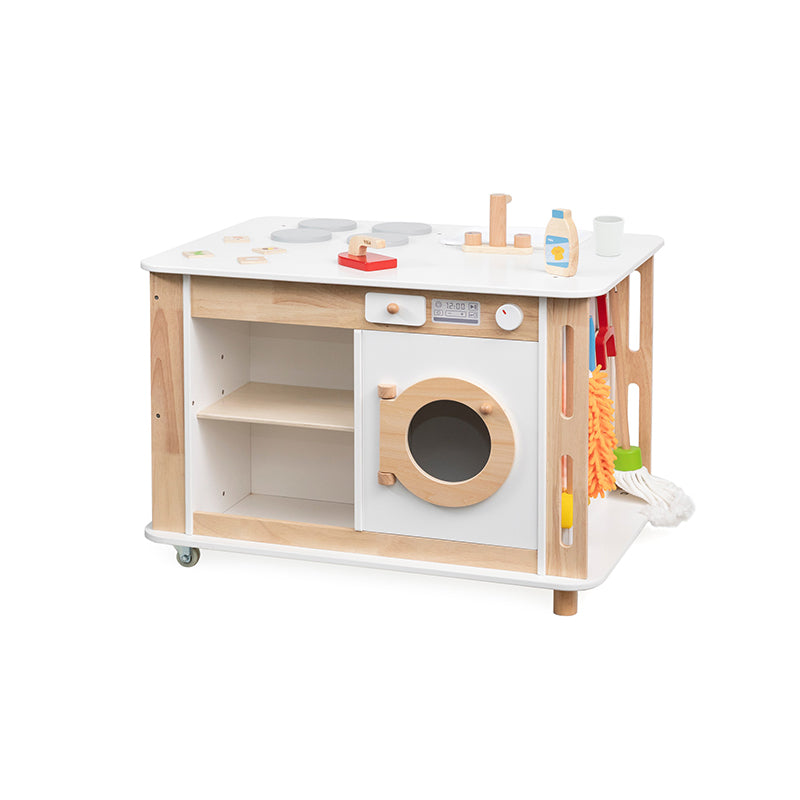 Viga All-in-One Household & Cleaning Activity Center - 31-Piece Montessori Life Skills Station