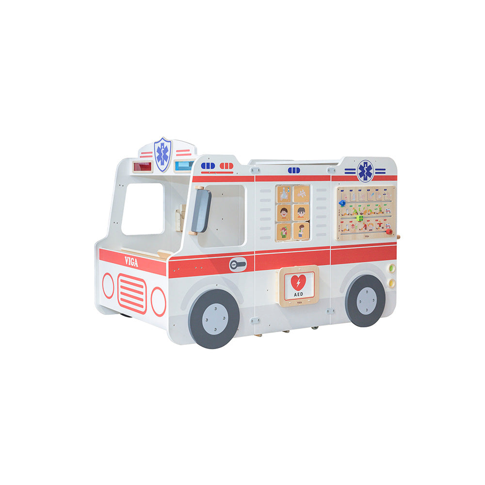 Viga Super Ambulance Medical Role-Play Center - Large-Scale 20+ Piece First Aid Education Station