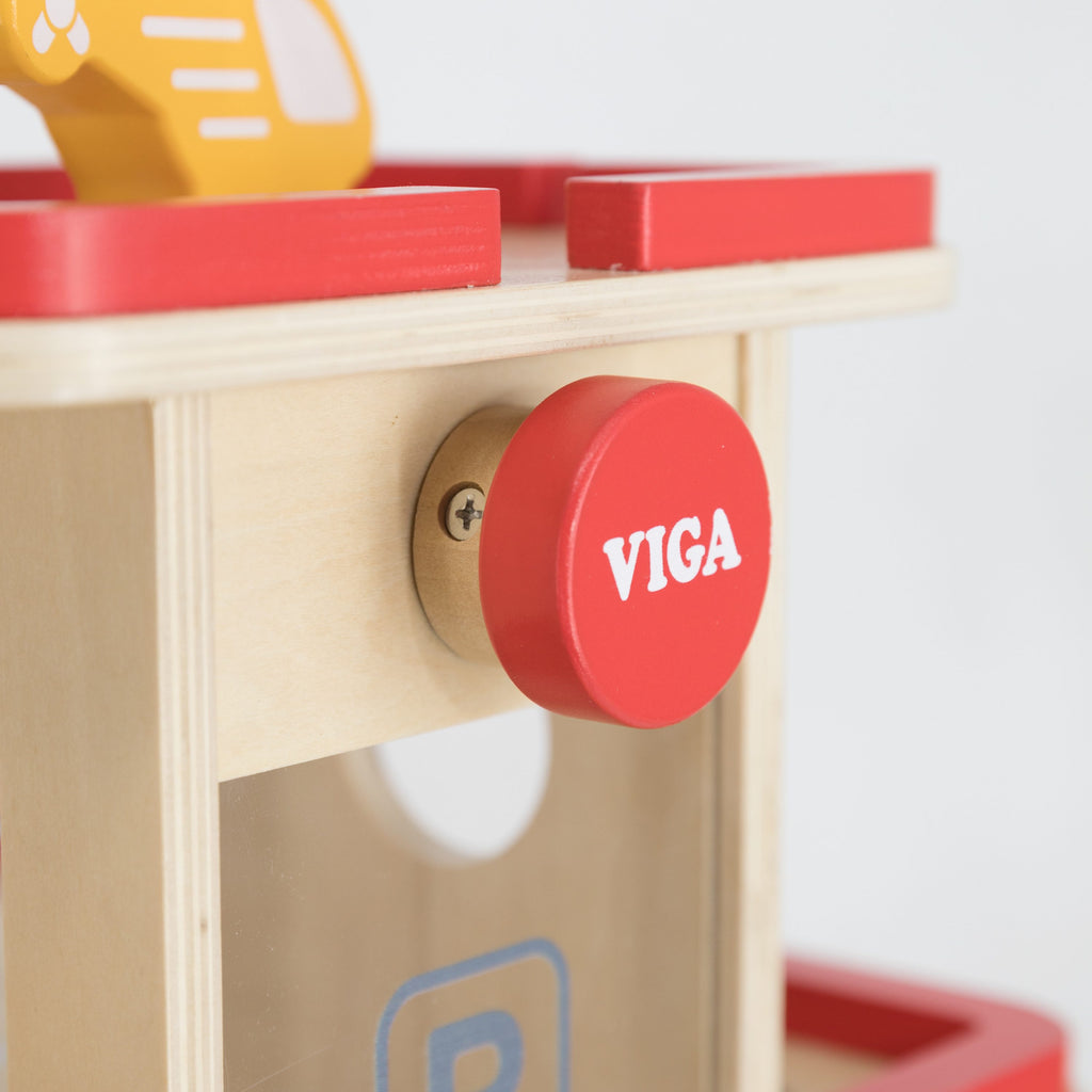 Viga Grand 4-Level Wooden Parking Garage - Deluxe City Service Center with Elevator