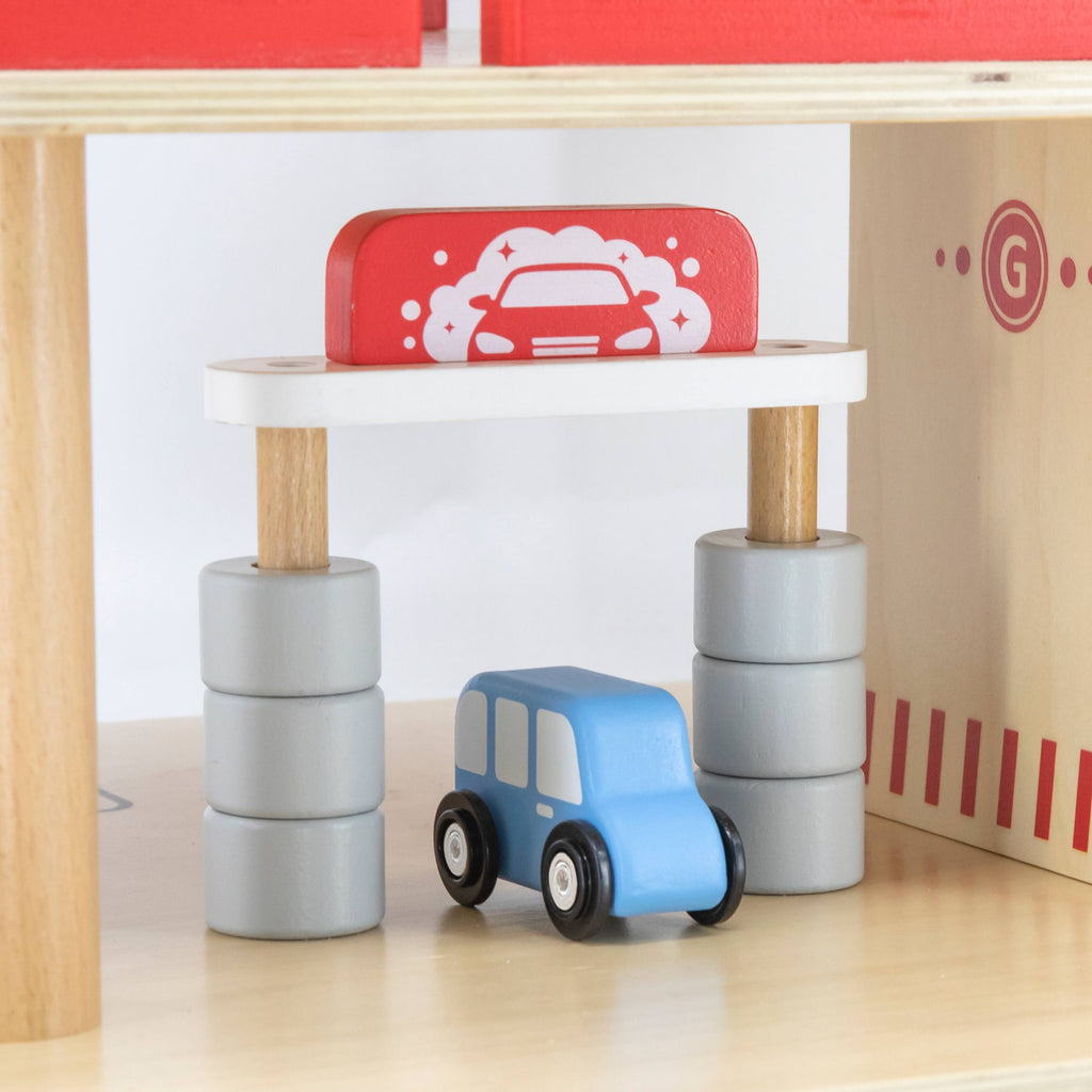Viga Grand 4-Level Wooden Parking Garage - Deluxe City Service Center with Elevator