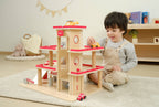 Viga Grand 4-Level Wooden Parking Garage - Deluxe City Service Center with Elevator