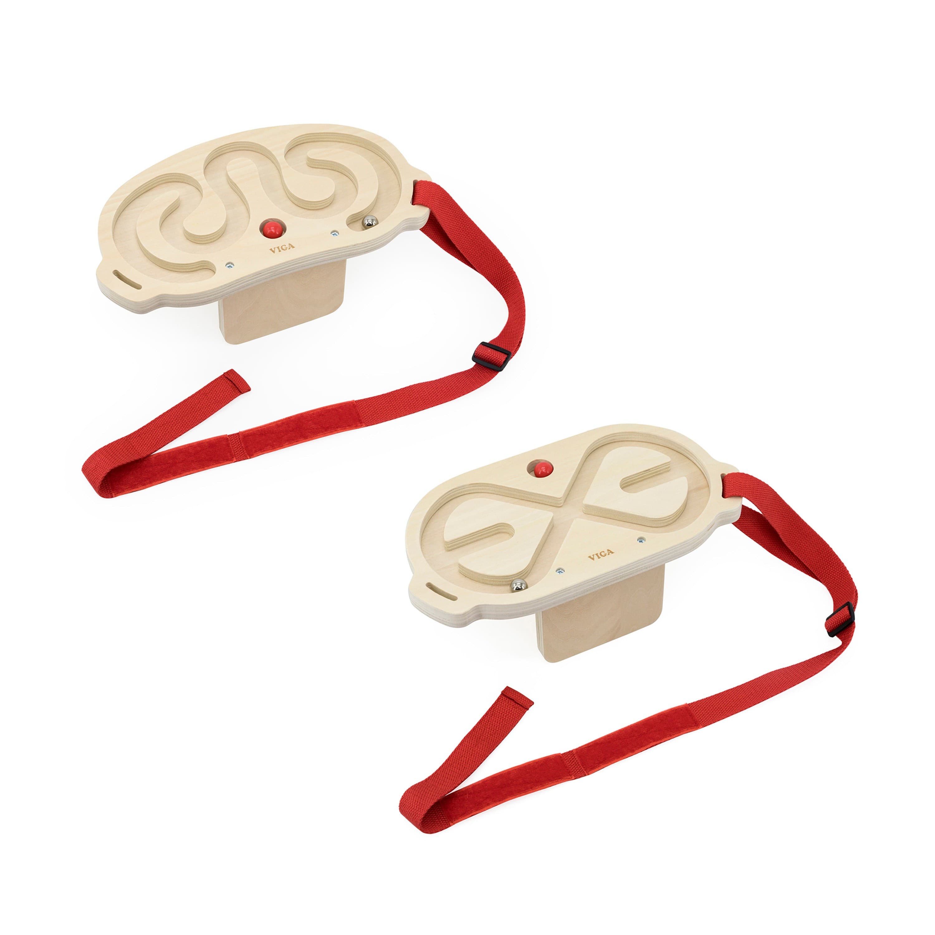 Viga 2-Pack Wearable Wooden Balance Maze Belts - Core Strength & Body Awareness Set